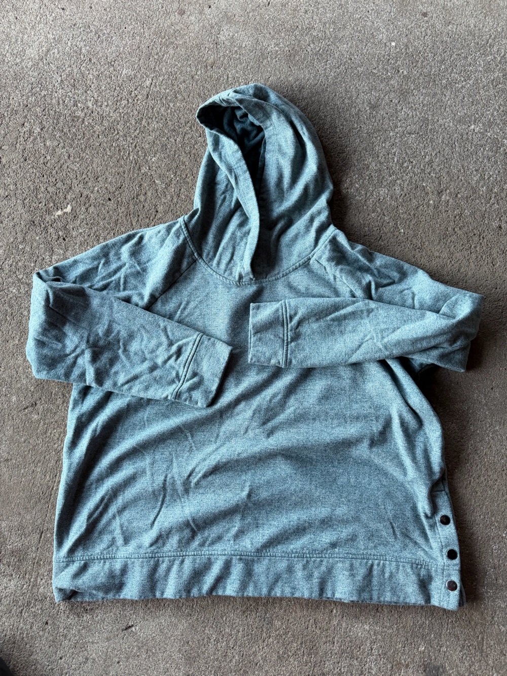 Market & Spruce Teal Hooded Pullover Sweatshirt Size XXL